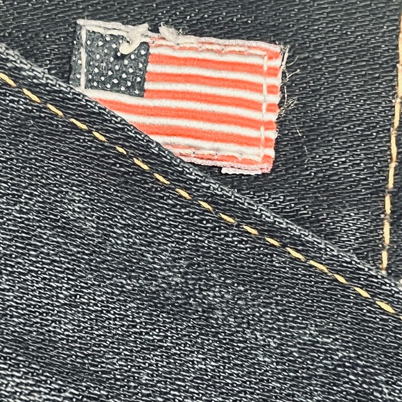 True Religion Billy Bootcut with Flaps Cotton Dark Wash Jeans Sz 30 35”Wx31” - Picture 7 of 11